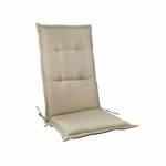 Μονοκόμματο μαξιλάρι Flap για καρέκλα με πλάτη 72cm σε χρώμα Cappuccino