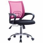 Περιστρεφόμενη καρέκλα γραφείου BF2101-F μεταλλικό πόδι Ροζ