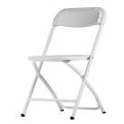 Επαγγελματική πτυσσόμενη καρέκλα μεταλλική Zown Big Alex Chair White
